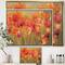 Designart - Red Handpainted Tulips - Traditional Canvas in Gold Frame